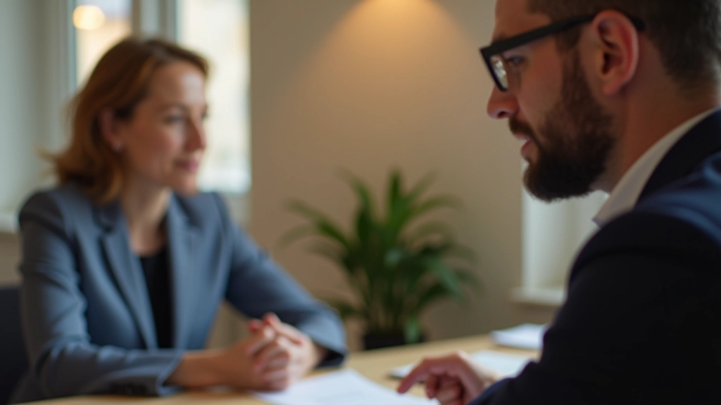 Professionnel consultant discutant de la planification retraite