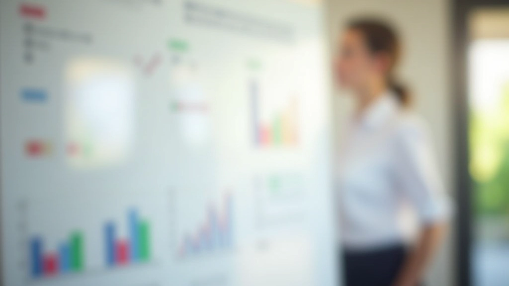 Graphique de croissance financière sur tableau blanc