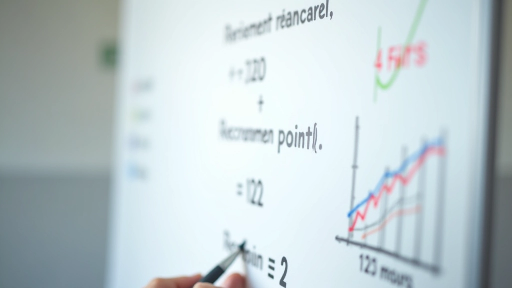 Tableau blanc montrant le calcul des points de retraite et la progression annuelle